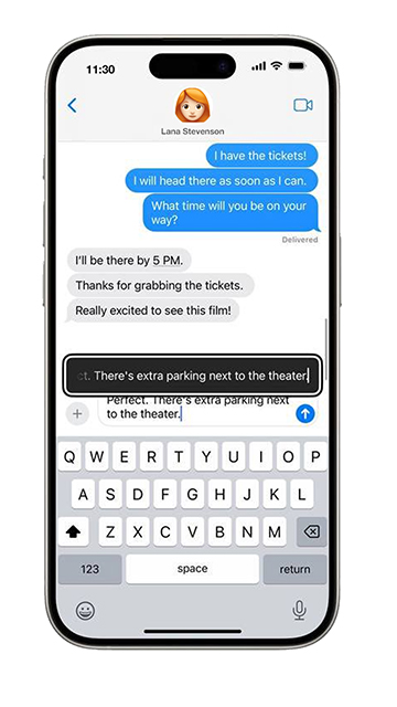 How to use hover typing on iPhone.