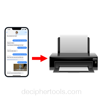 How to print text messages from an iPhone.