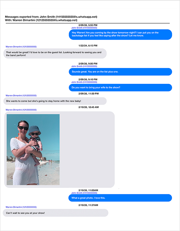 PDF export WhatsApp chats and messages from iPhone.